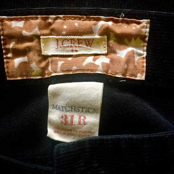 J Crew Black Matchstick Corduroys - Picture 2 of 3
